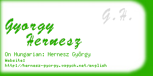 gyorgy hernesz business card