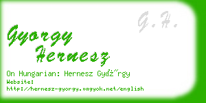 gyorgy hernesz business card